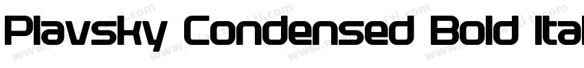 Plavsky Condensed Bold Italic字体转换
